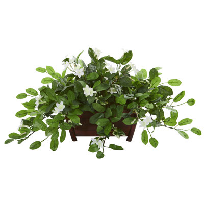 14" Artificial Flowering Plant in Planter