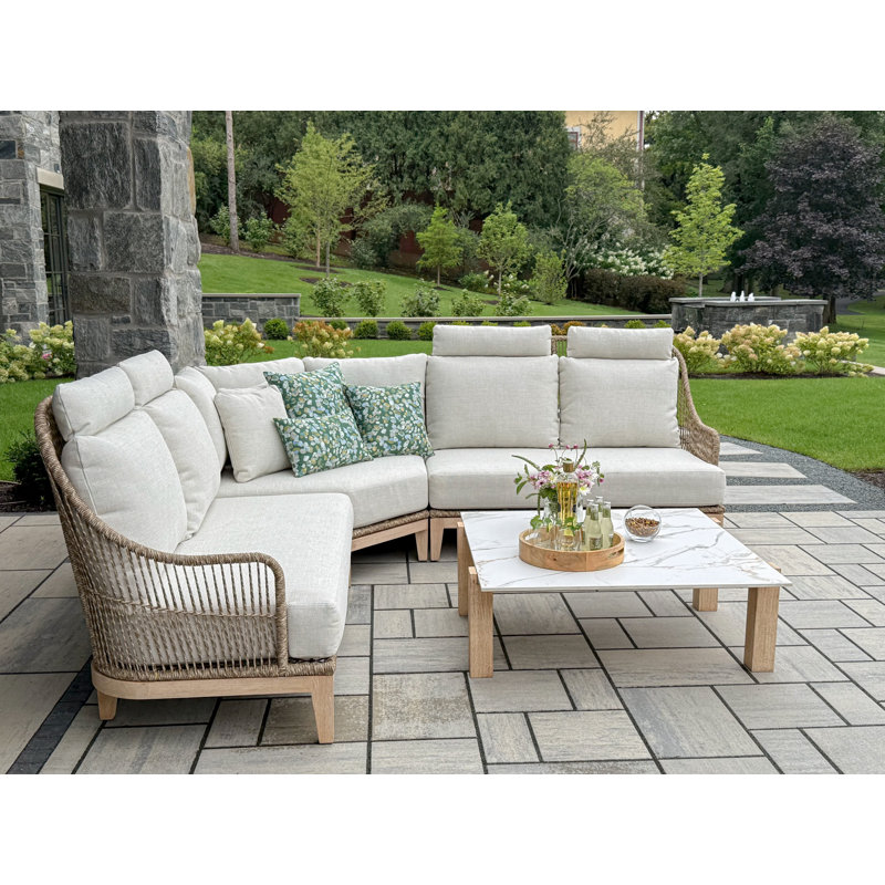 3 Pc. Cream Sectional W Olefin Fabric