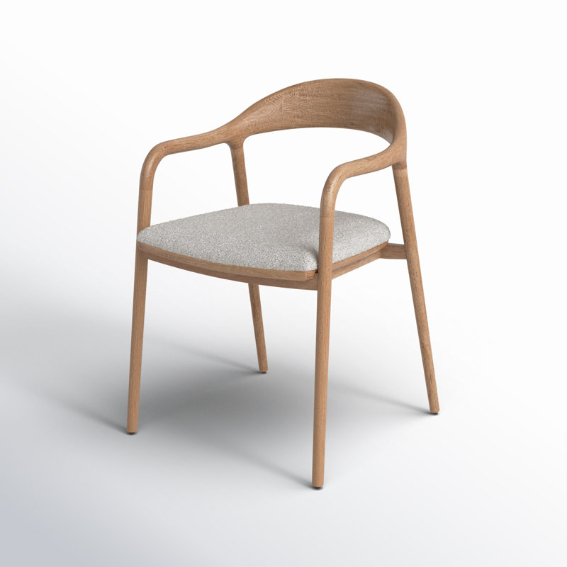 Modern Upholstered Arm Chair, Brown