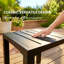 Table d'appoint d'extérieur 45,5 cm pour jardin, noir