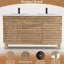 Ensemble de meuble-lavabo à double cuve 60 "avec lavabo en résine, robinet, assemblage requis-250702348