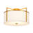 3 - Light Round Drum Fabric Semi Flush Mount
