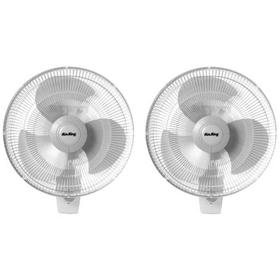 Air King 12" Blade 3-Speed 1/50 HP Motor Oscillating Wall-Mount Fan (2 Pack)