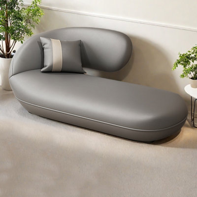 Light luxury simple faux leather recliner