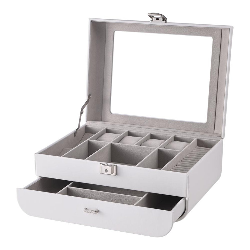 Minimalist Jewelry Box, White