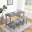 Ensemble de table de bar avec prise électrique, ensemble table et chaises 4 pièces, ensemble table et chaises de petit-déjeuner de style industriel