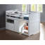 Ensemble de lit mezzanine simple peu encombrant avec rangement multifonctionnel, idéal pour les petites chambres et les espaces partagés afin de maximiser la fonctionnalité.