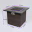 Table de foyer au gaz propane 30 po, foyer carré carré de 50 000 BTU, plateau de table en carrelage avec une belle base en osier pour la terrasse extérieure du jardin - brun-2139570084