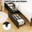 Twin Corner Daybed With Storage Drawers,Bookcase Headboard,LED Lighting & USB Charging Station-2026507809