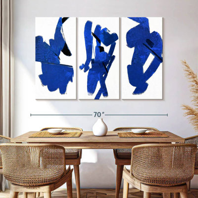 Rayures bleu marine abstraites Avery