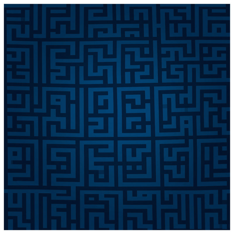 Coussins décoratifs Blue Maze, 18 x 18 inches