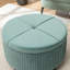 Repose-pieds rond avec rangement en velours Bula-943753749