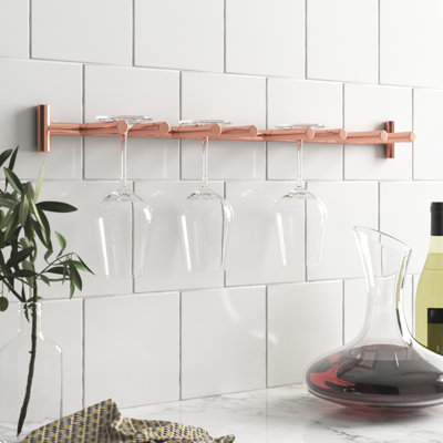 QuirkHub Wall Mounted 6 Wine Glass Rack