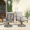 Chaises de salle à manger pivotantes en aluminium avec coussins Sunbrella Amario