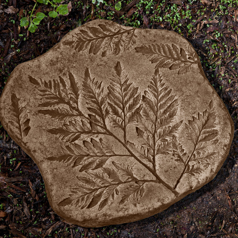 Fossil Fern Stepping Stone, Aged Limestone