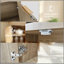 Buffet en rotin, armoire de rangement Farmhouse avec tablette réglable, armoire de cuisine avec tiroir Boho pour la salle à manger, la cuisine, le vestibule, le salon, le bois