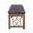 Synthetic Leather Weathered Cherry Finish Bench