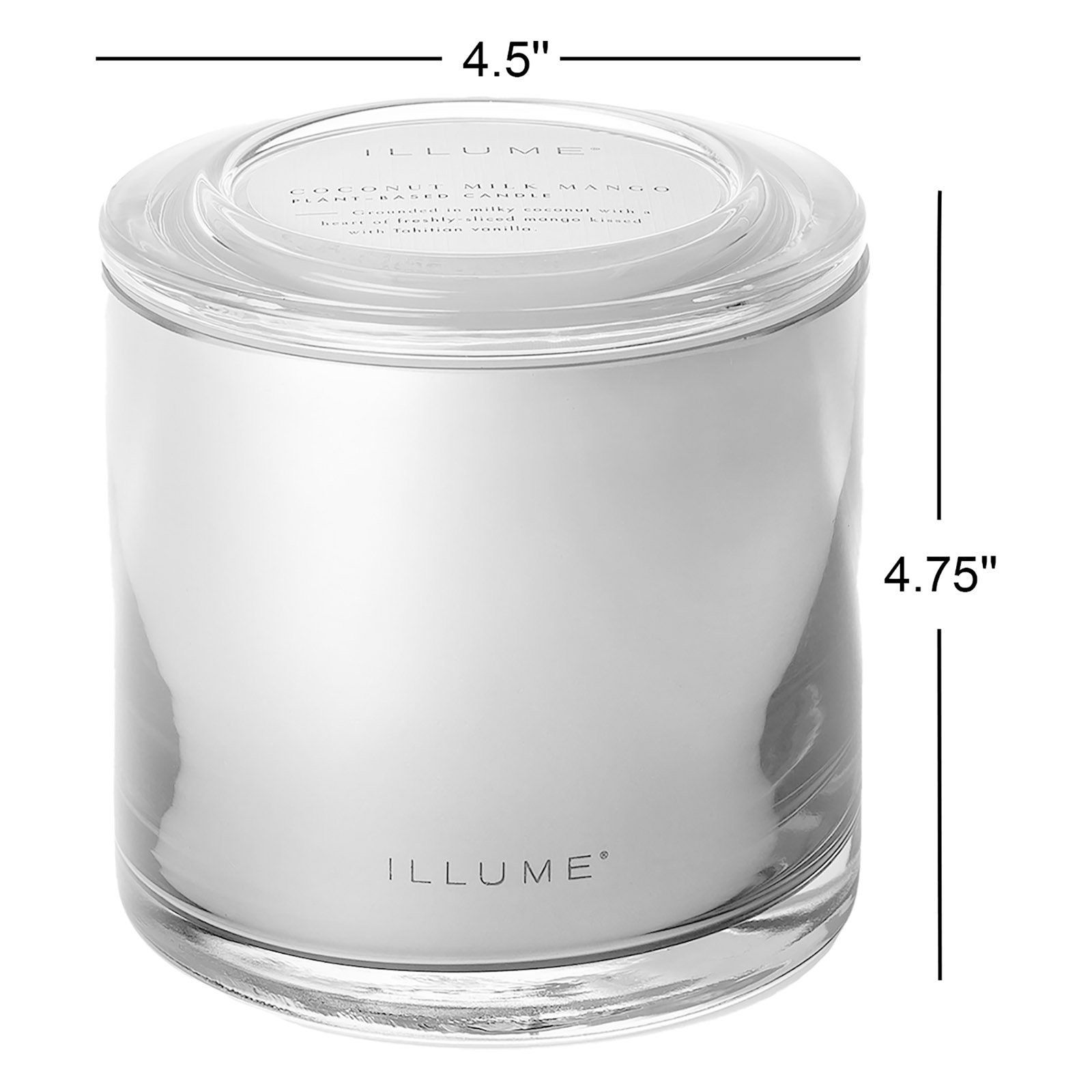 ILLUME Beautifully Done Baltic Glass Candle, Coconut Milk Mango, Baltic Glass