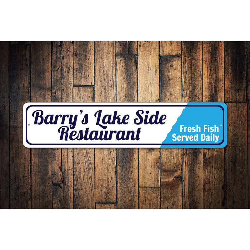 Plaque en aluminium Lake, H 6 po x l 24 po x P 0,06 po