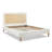 Haley Upholstered Cane-Back Platform Bed-290083068