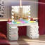 Ensemble de meuble-lavabo avec miroir à DEL et plateau en verre HD avec bandes lumineuses à DEL RVB intégrées 13 grands tiroirs