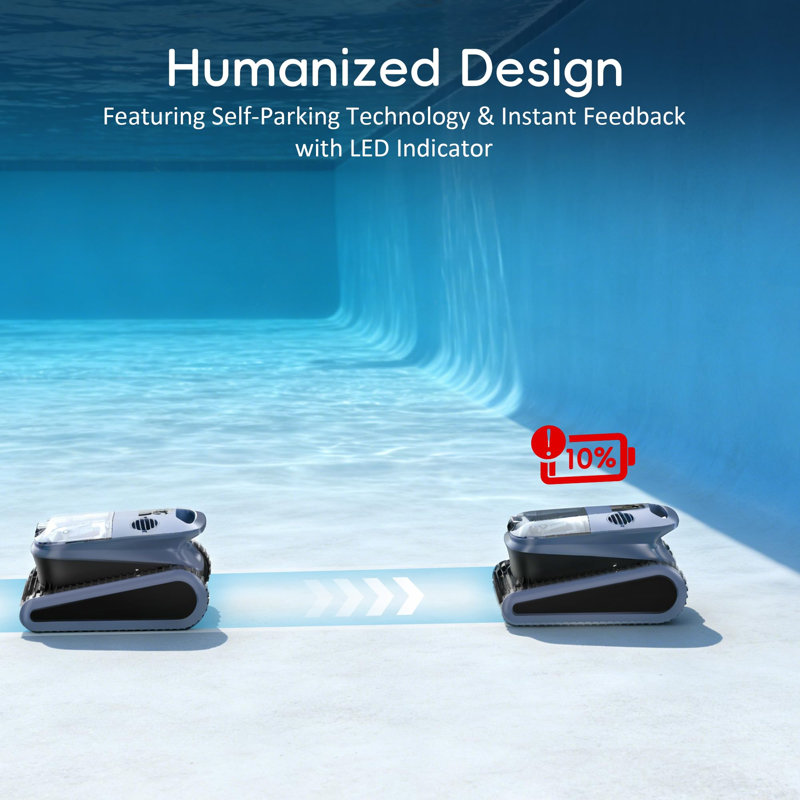 (2026 nouveaux) Aspirateur de piscine mural sans fil, robot à double brosse à deux voies Smart Wavepass, robot de piscine sans fil amélioré pour les piscines creusées jusqu'à 3230 pieds carrés