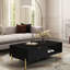 Table basse Mid-Century moderne avec tiroirs doubles-1924070326