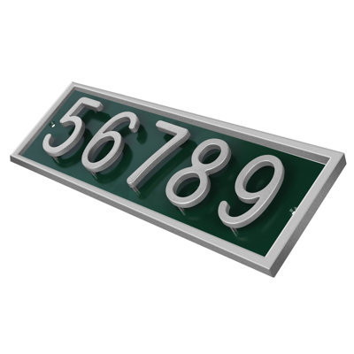 Royal Shade Floating Horizontal AFramed Aluminum Address Plaque – Customized 3/4/5-Digit House Numbers for Stylish Indoor and Outdoor Spaces
