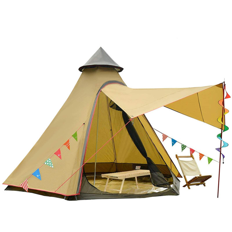 Tente de camping pour 6 personnes Dome, Jaune