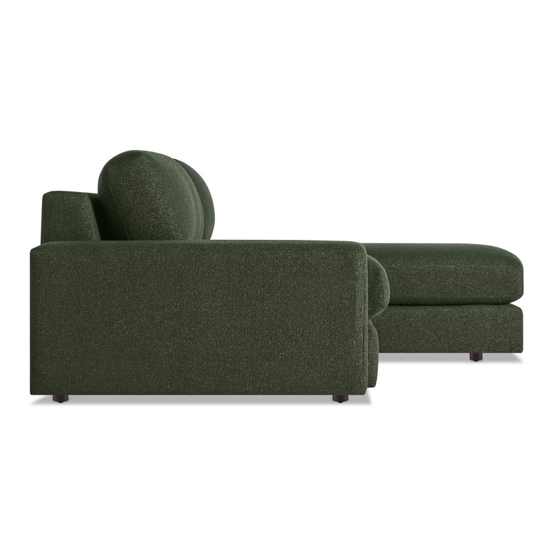Esker Chaise Sectional, Kelso Blue Polyester, Right Hand Facing