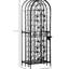 Support à vin noir en fer forgé 45 avec serrure, conception élégante, rangement pratique pour votre tablette verrouillable pour la maison 45 bouteilles, solution de cage simple et élégante