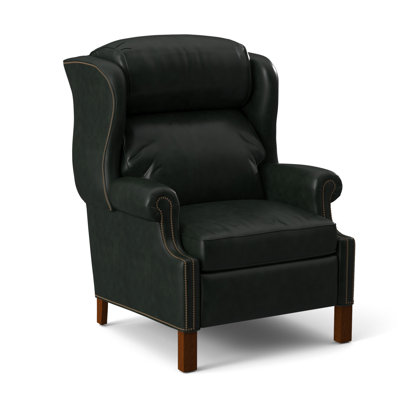 Fauteuil inclinable standard en similicuir de 33 po de large Chippendale