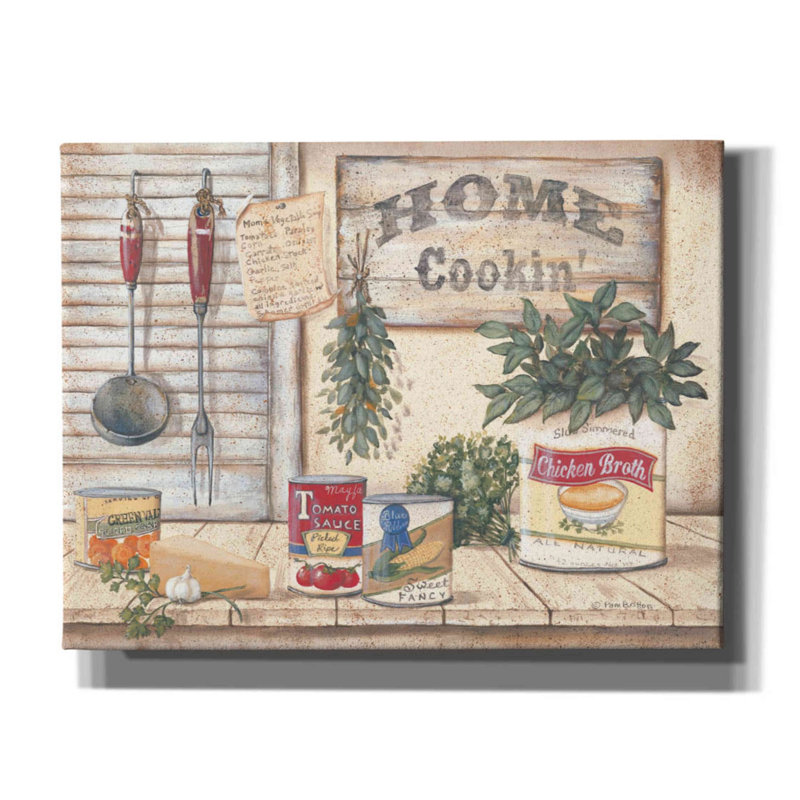 «Mom's Kitchen I» par Pam Britton, art mural sur toile, H 26 po x l 34 po x P 1,5 po