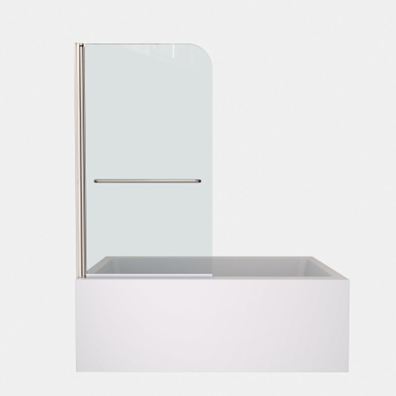 Pare-baignoire baignoire avec verre trempé, Chrome
