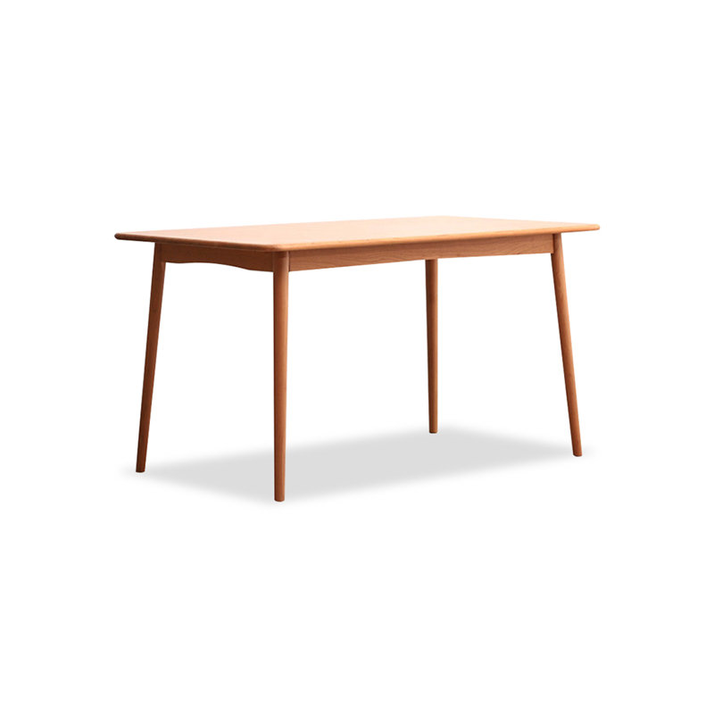 Table de salle à manger rectangulaire en bois de cerisier massif pour la salle à manger / cuisine