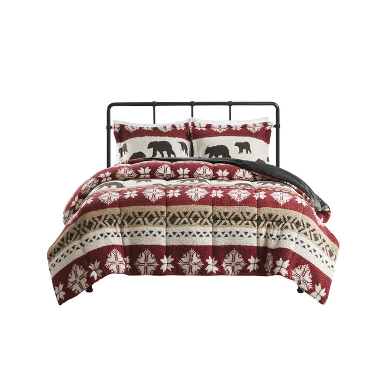 Tunbridge Print Sherpa Comforter Set