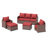 Mecayla 7-Person Wicker Patio Conversation Set with Cushions -1403709769
