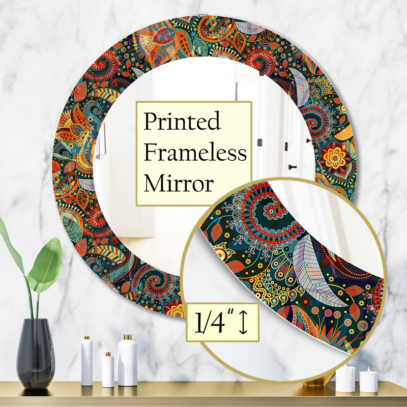 Paisley 4 Traditional Vanity Mirror, 31.5" H x 31.5" W