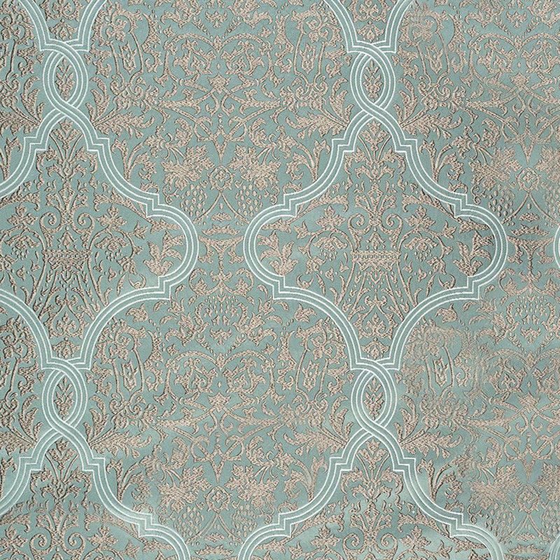 Luxe Fabric, Blue/Brown