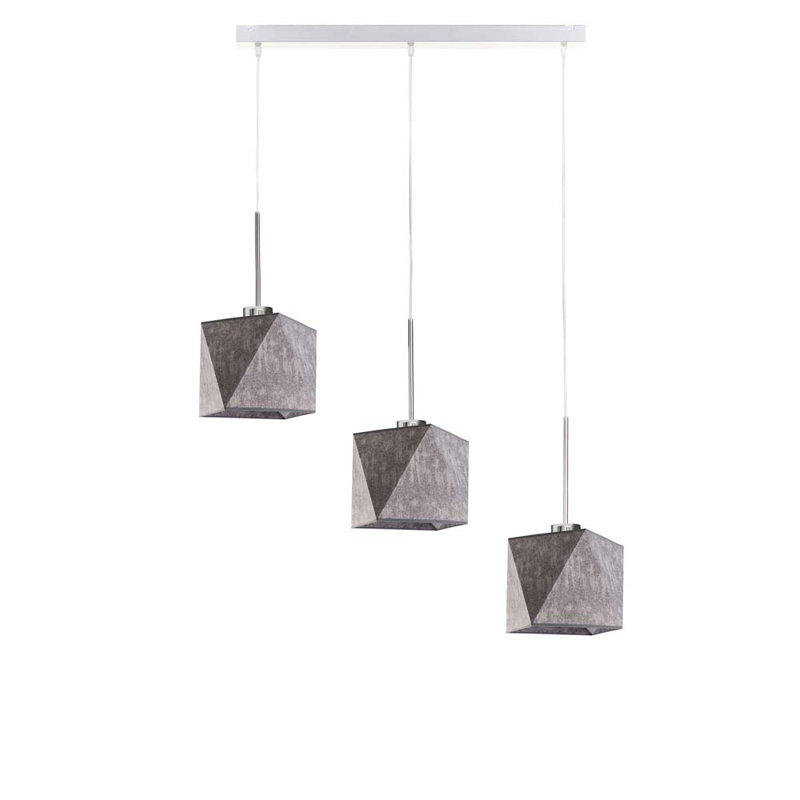 Deneise 3 - Light Kitchen Island Pendant, Silver/White