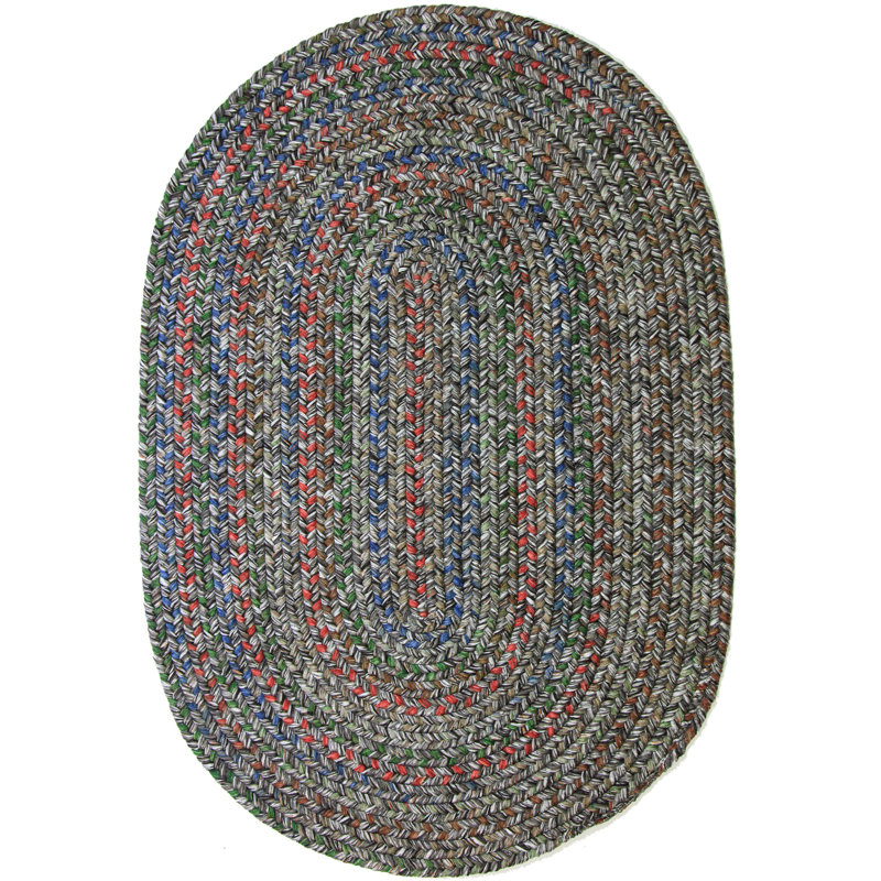 Tapis d'intérieur / extérieur multicolore Tartaglia, Ovale 2 pi x 3 pi