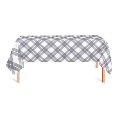 Rectangular Gingham Polyester Tablecloth