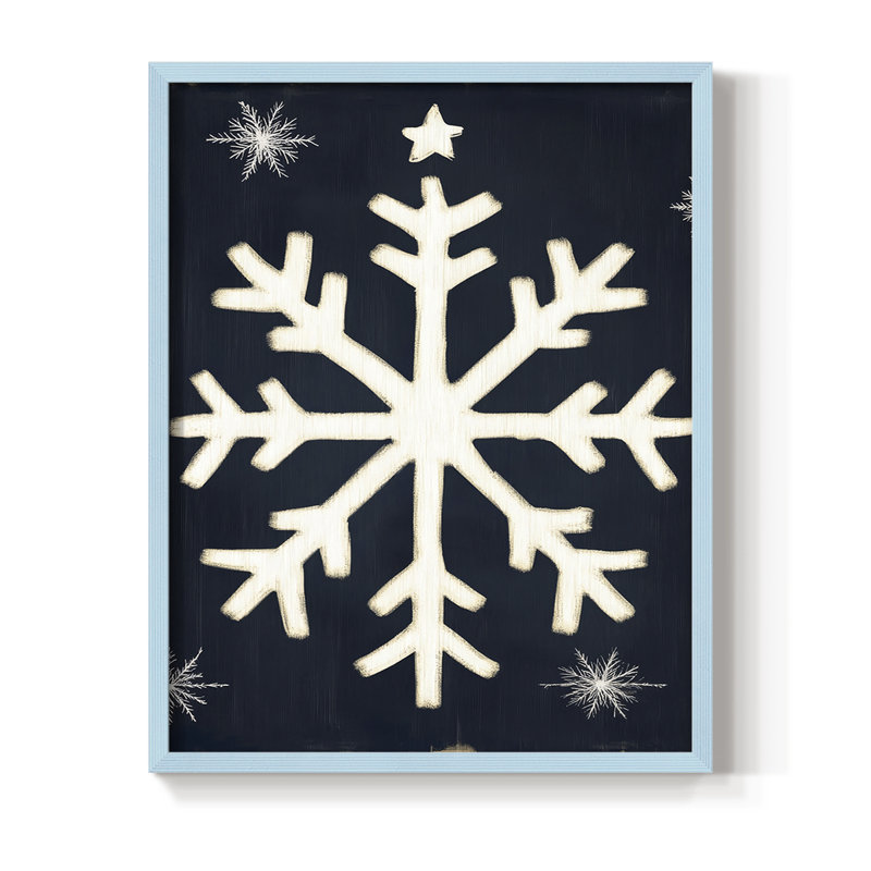 Reproduction encadrée - bois massif, Bleu, H 15 po x l 12 po