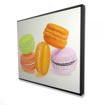 Small Bites Of Macaroons Print On Canvas