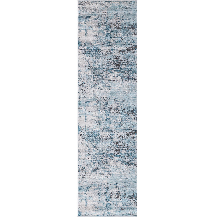 Tapis bleu / gris Sumiko