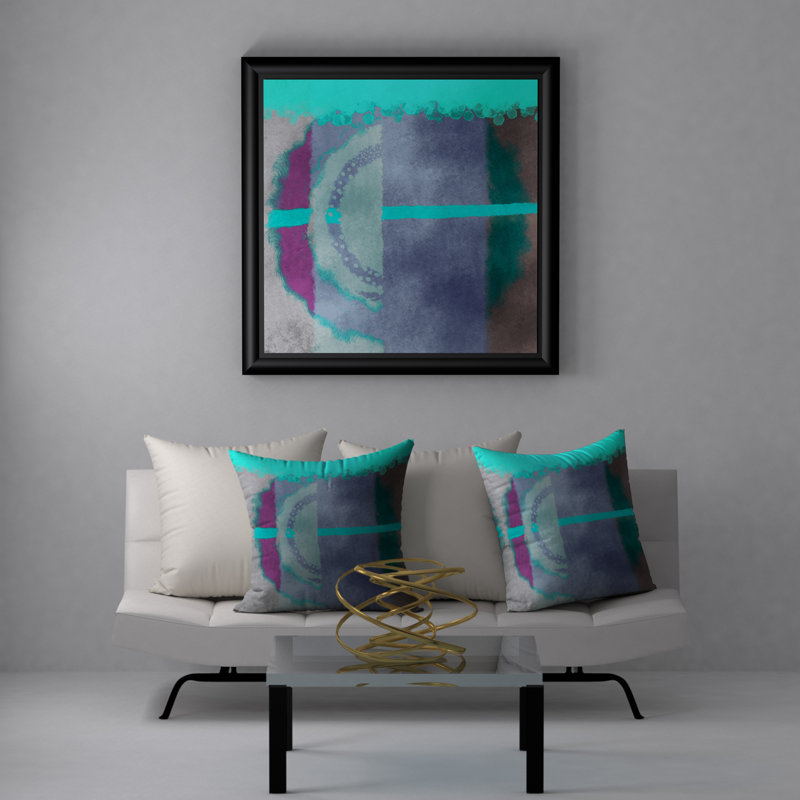 Abstract Reversible Throw Pillow, 20" H x 20" W