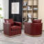 Fauteuil pivotant en cuir véritable Azib-88419630