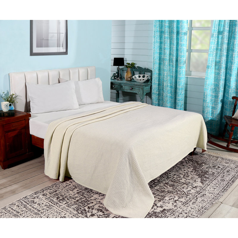 Janiya Full Size Oatmeal Cotton Reversible Blanket