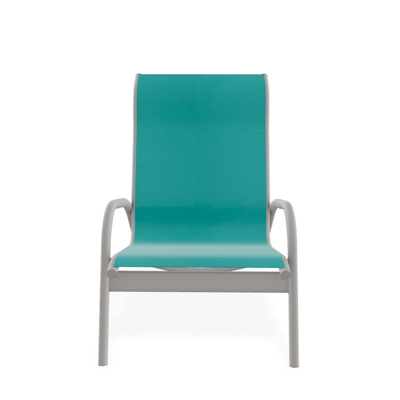 Gardenella Patio Chair, Aqua, Warm Gray