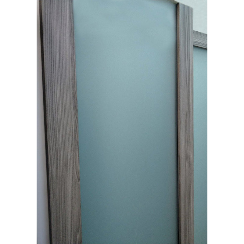 Portes standard en verre givré Planum, 64 po x 84 po, Frêne gingembre